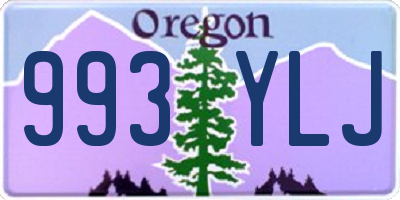 OR license plate 993YLJ