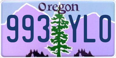 OR license plate 993YLO