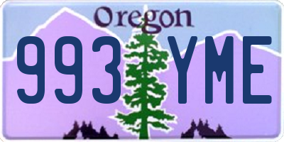 OR license plate 993YME