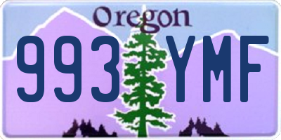 OR license plate 993YMF