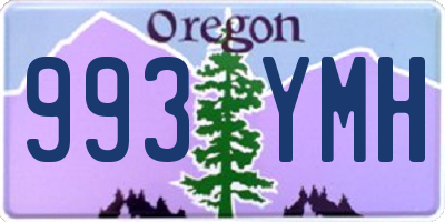 OR license plate 993YMH