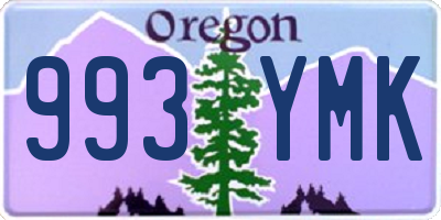 OR license plate 993YMK