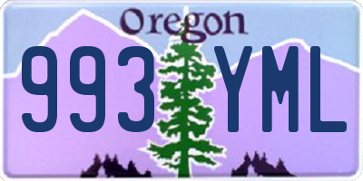 OR license plate 993YML