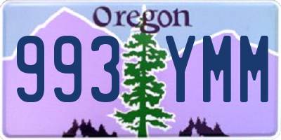 OR license plate 993YMM