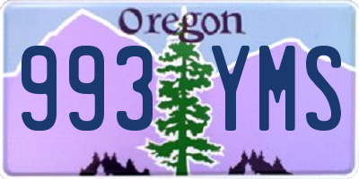 OR license plate 993YMS