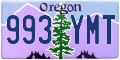 OR license plate 993YMT