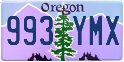 OR license plate 993YMX