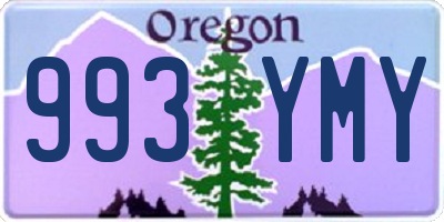 OR license plate 993YMY