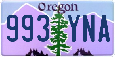 OR license plate 993YNA