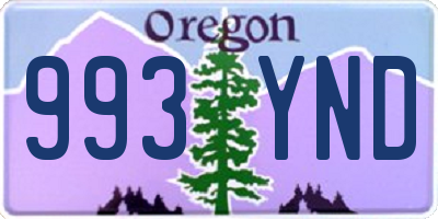 OR license plate 993YND