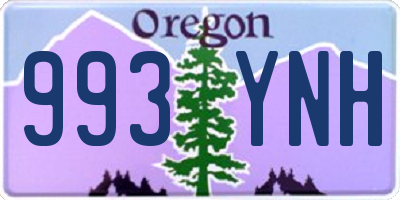 OR license plate 993YNH