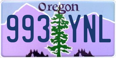 OR license plate 993YNL