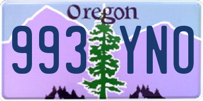 OR license plate 993YNO