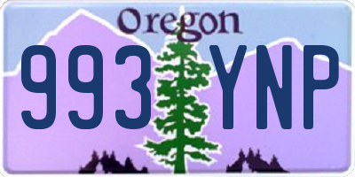 OR license plate 993YNP