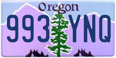 OR license plate 993YNQ