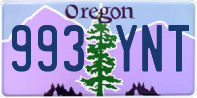 OR license plate 993YNT