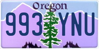 OR license plate 993YNU