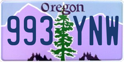 OR license plate 993YNW