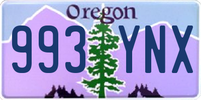 OR license plate 993YNX