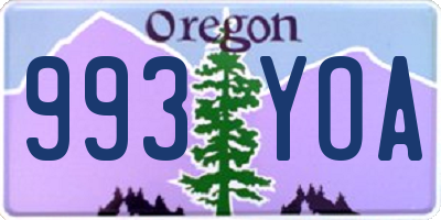 OR license plate 993YOA