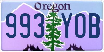 OR license plate 993YOB