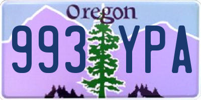 OR license plate 993YPA