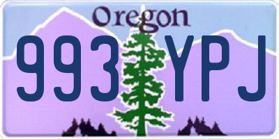 OR license plate 993YPJ