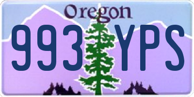 OR license plate 993YPS