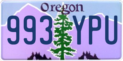 OR license plate 993YPU