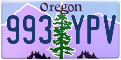 OR license plate 993YPV