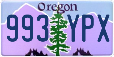 OR license plate 993YPX