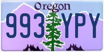 OR license plate 993YPY