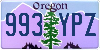 OR license plate 993YPZ