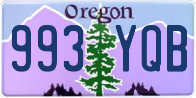 OR license plate 993YQB