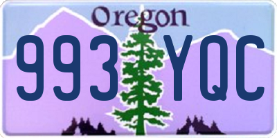 OR license plate 993YQC