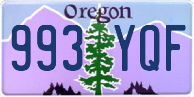 OR license plate 993YQF