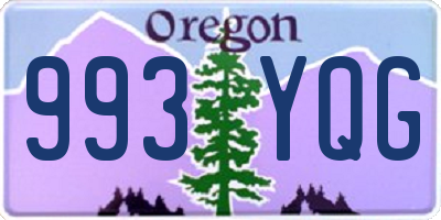 OR license plate 993YQG