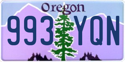 OR license plate 993YQN