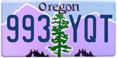 OR license plate 993YQT