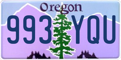OR license plate 993YQU