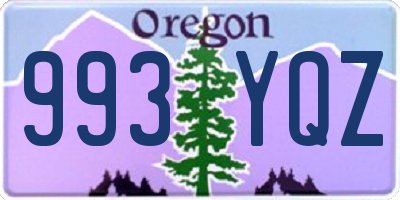 OR license plate 993YQZ