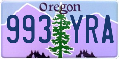 OR license plate 993YRA