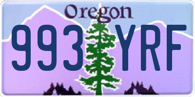 OR license plate 993YRF