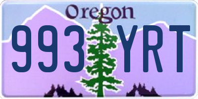 OR license plate 993YRT