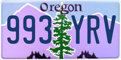 OR license plate 993YRV