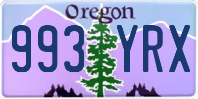 OR license plate 993YRX