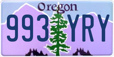 OR license plate 993YRY