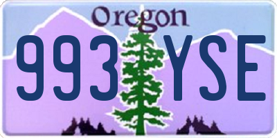 OR license plate 993YSE