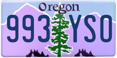 OR license plate 993YSO