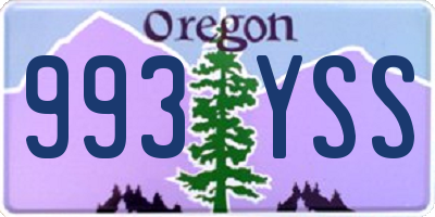 OR license plate 993YSS